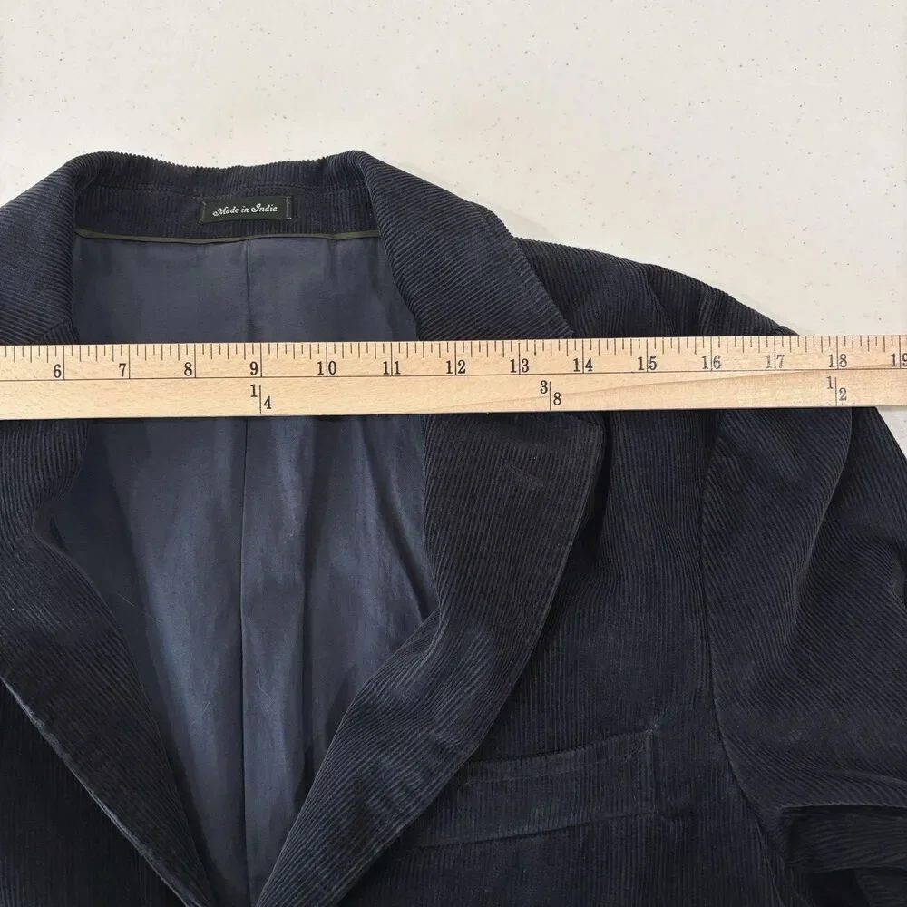 J Crew Mens Corduroy Blazer Navy Blue S Sport Coat Jacket Preppy Dark Academia